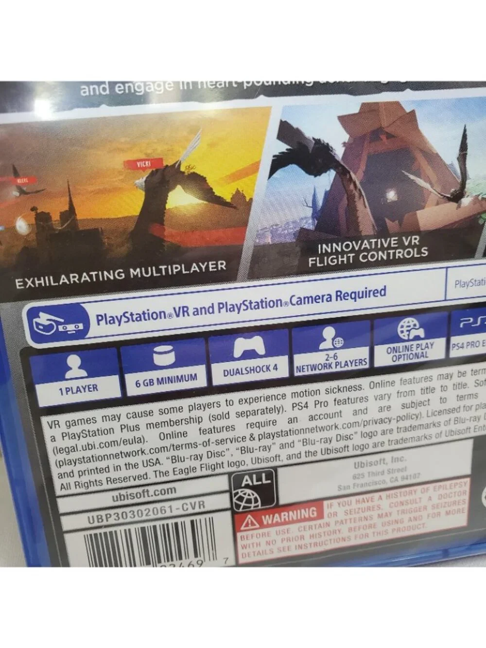 Eagle Flight VR Game Ubisoft Sony Playstation 4 PS4 NEW Rated E 10+